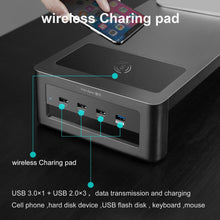 Load image into Gallery viewer, Monitor Stand with USB Hub and Wireless Charger
